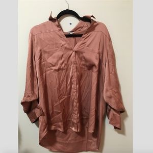 Pink Long Sleeve Button Up Shirt